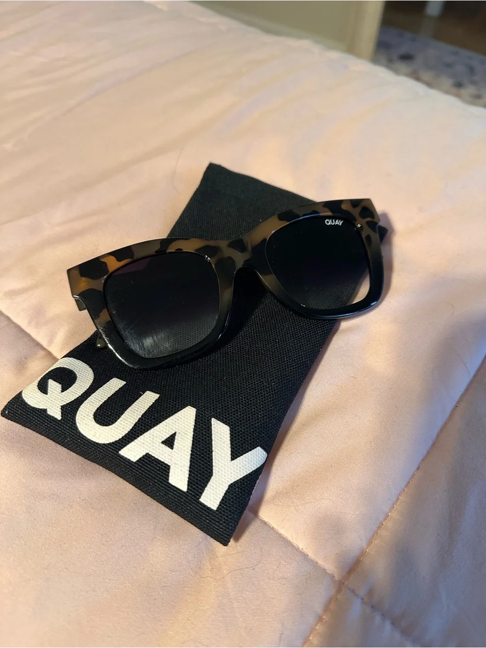 Quay Australia After Hours Tortoiseshell Oversized Cat-Eye Sunglasses